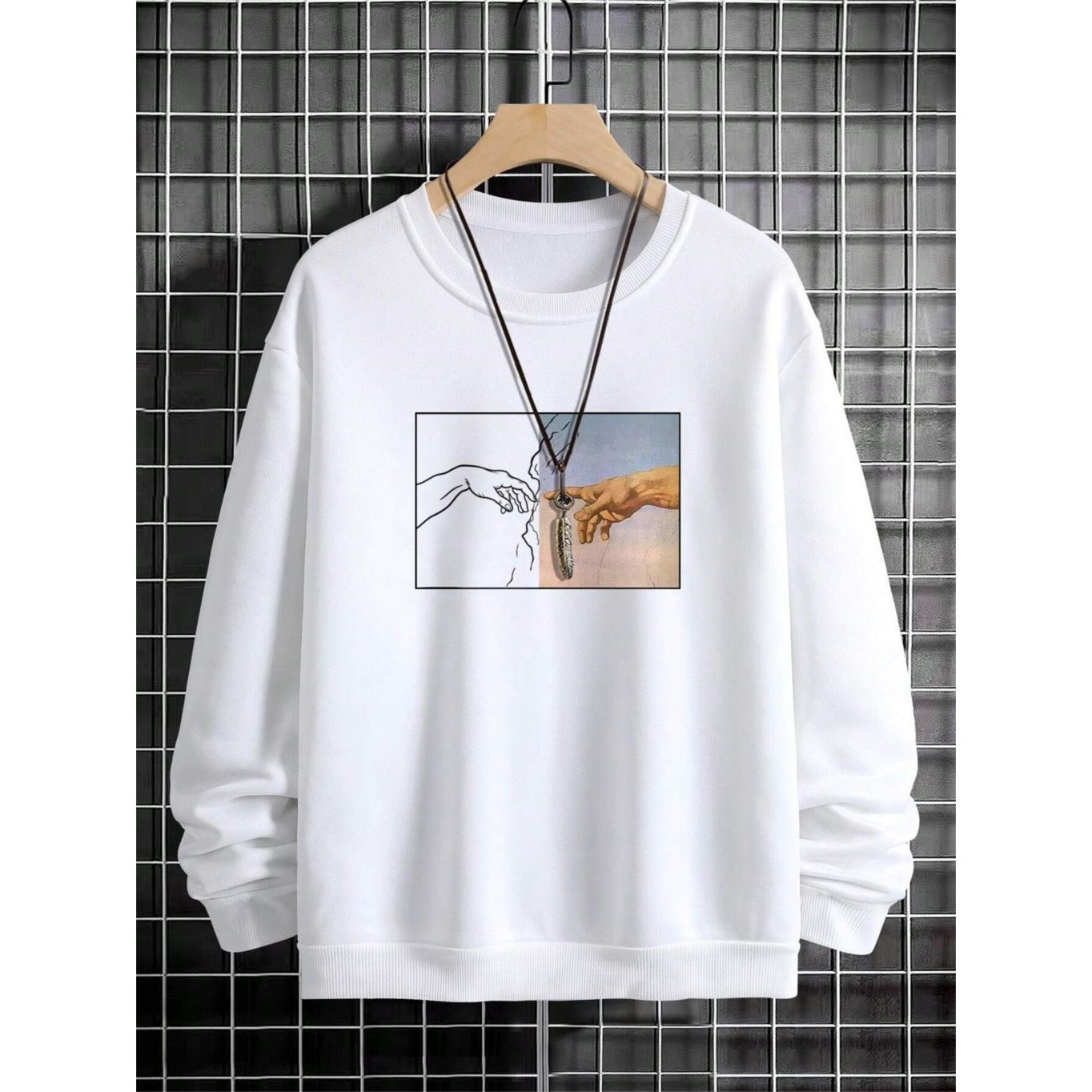 Street Style Men's Hand Printed Sweatshirt